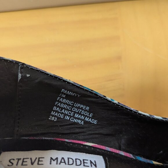 Steve Madden Pammyy Multi color Platform Wedge 5" Heels Size 7.0 - With Box! - Picture 8 of 8